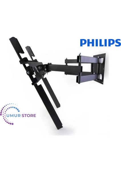 43PUS7009/62 43'' 108 Ekran Uyumlu LCD LED Tv Çift Kollu Hareketli Duvar Askı Aparatı