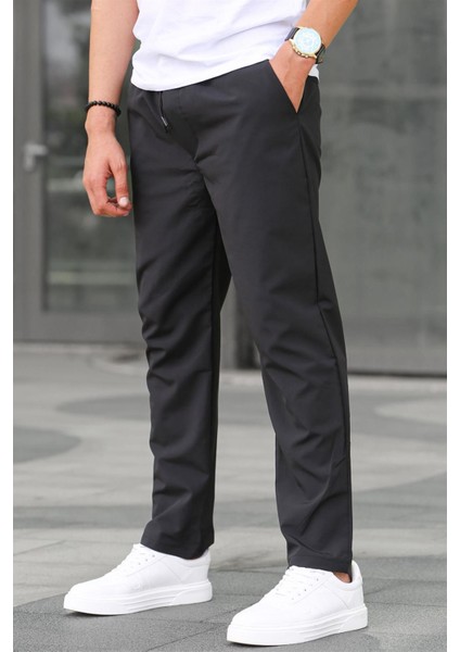 Kumaş Paraşüt Siyah Basic Erkek Pantolon 6513