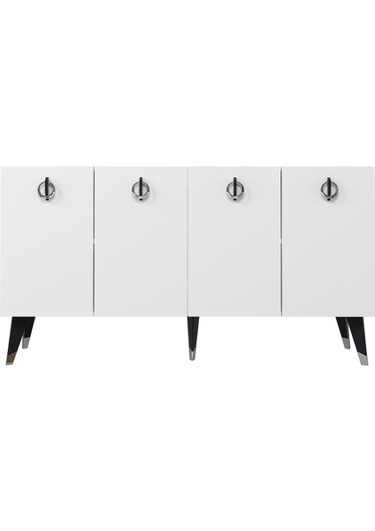 8217-32CT KB150 Konsol,tv Ünitesi Beyaz-Siyah-Gümüş fiyatları