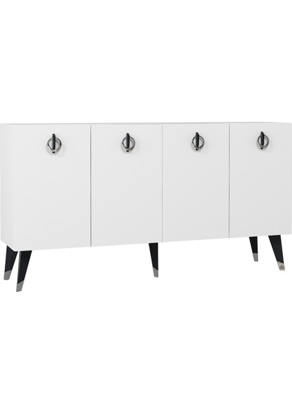 8217-32CT KB150 Konsol,tv Ünitesi Beyaz-Siyah-Gümüş modelleri