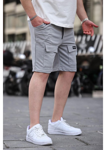 Boyalı Gri Erkek Basic Şort 6533