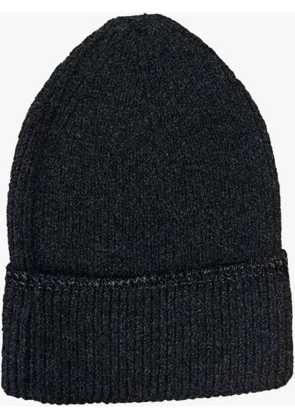 Dokuma Simli Triko Bere - Antrasit -Vlmr