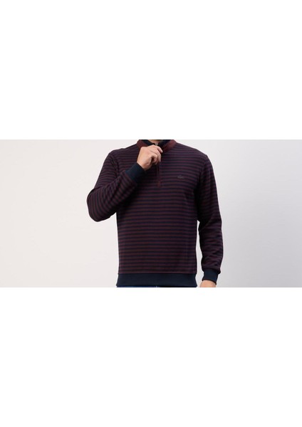 Fermuar Yaka Bordo Regular Fit