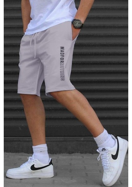 Boyalı Gri Erkek Baskılı Kapri Şort 5403 fiyatları
