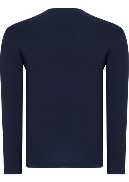 Ikili Set T8588 Dewberry Yuvarlak Yaka Erkek Sweatshırt-Bordo-Lacivert modelleri