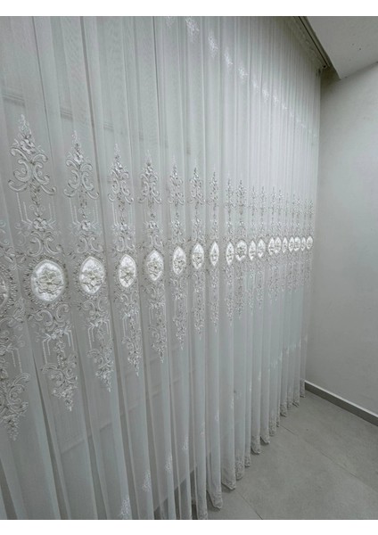 Nivemeshome 3158 Valeria Gold 1/2,5 Pileli Bambu Tül Perde indirimleri