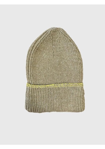 Dokuma Simli Triko Bere - Kahverengi -Vlmr