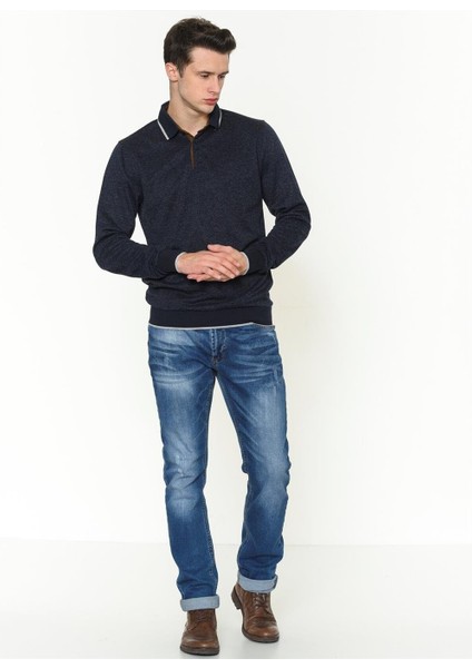 1038 Dewberry Erkek Sweatshırt-Düz Lacivert fiyatları