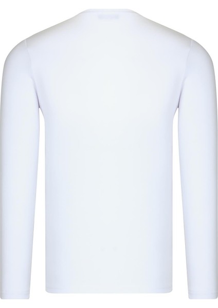 Ikili Set T8587 Dewberry V Yaka Erkek Sweatshırt-Beyaz-Bordo modelleri