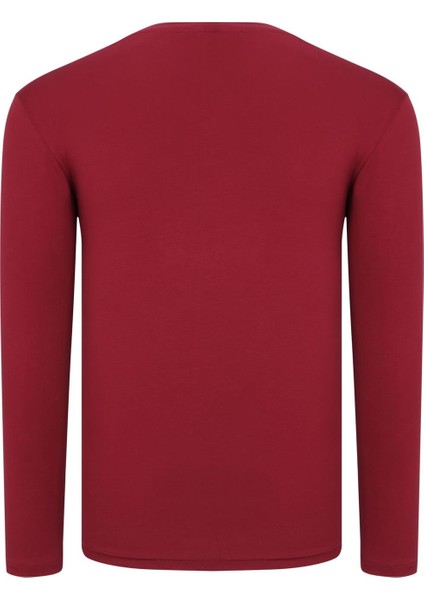 Ikili Set T8587 Dewberry V Yaka Erkek Sweatshırt-Beyaz-Bordo indirimleri