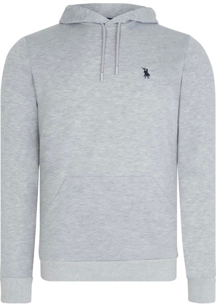 V4011 Dewberry Erkek Kapşonlu Sweatshırt-Gri