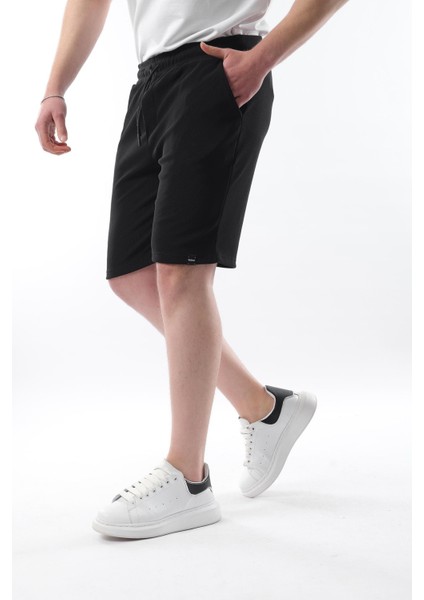 Siyah Beli Ayarlanabilir Cepli Kısa Erkek Şort 6544 fiyatları