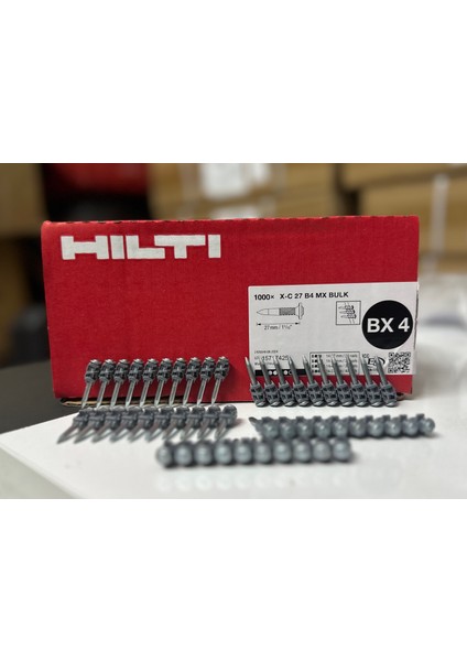 Bx4 Makine Uyumlu X-C B4 Mx Beton Çivisi(Şeritli) 27MM