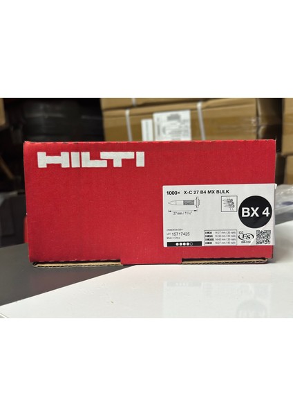 Bx4 Makine Uyumlu X-C B4 Mx Beton Çivisi(Şeritli) 27MM modelleri