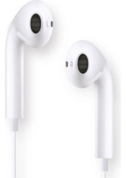 FS64 Mikrofonlu Kulak Içi Kulaklık 3.5mm Jack Girişli 1.2 Metre Kablolu Beyaz