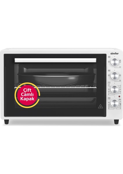 7032 70Litre Beyaz Midi Fırın Turbo