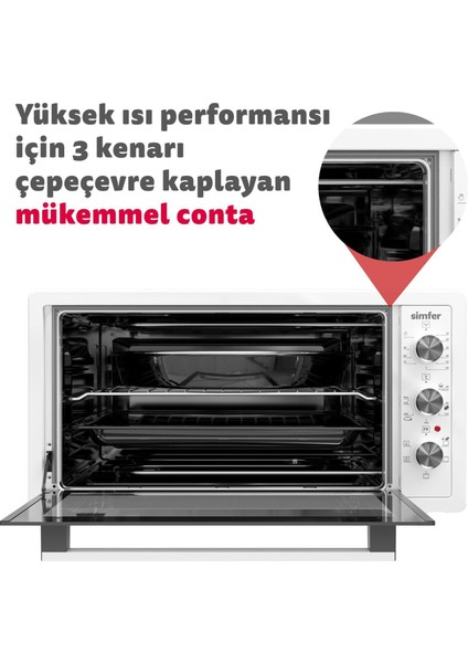 7033 Inox Gri 70 Litre Turbo Midi Fırın