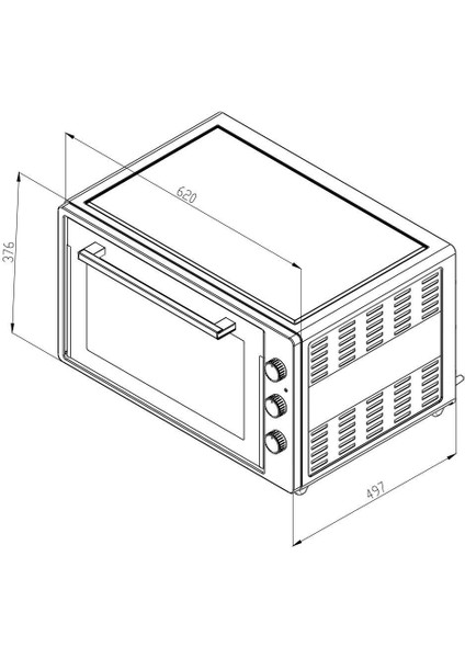 7032 70Litre Beyaz Midi Fırın Turbo modelleri