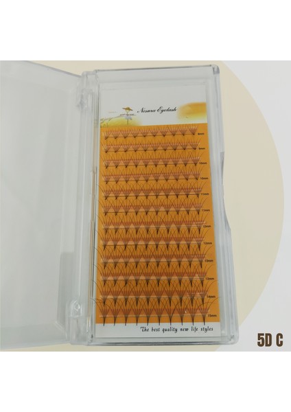 5d Hazır Demet Ipek Kirpik 0.07 C Kıvrım 8-15MM Mix Kutu