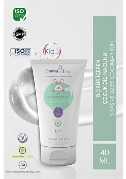 Tiny Çocuk Diş Macunu Doğal İçeriklerle 50 ml 3 Yaş Üstü Hassas Diş Etleri İçin fiyatları