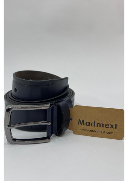 Lacivert Suni Deri Tek Dikişli Düz Erkek Kemer 7222 modelleri