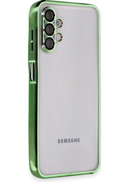 Samsung Galaxy A04S Kılıf Razer Lensli Silikon - Yeşil (K95)