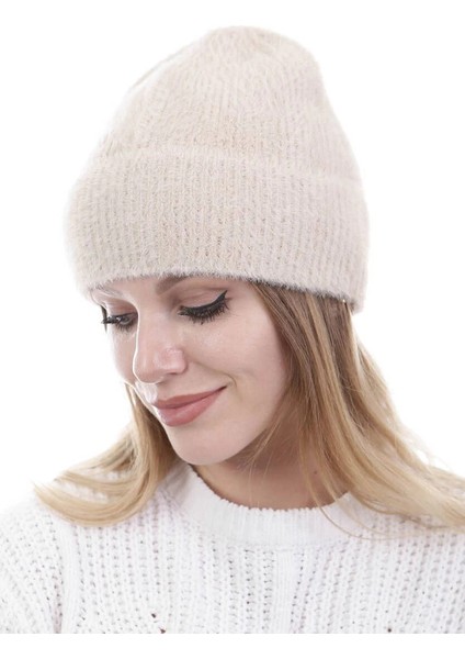 Tam Kalıp Ince Sakallı Triko Bere - Bej -Vlmr