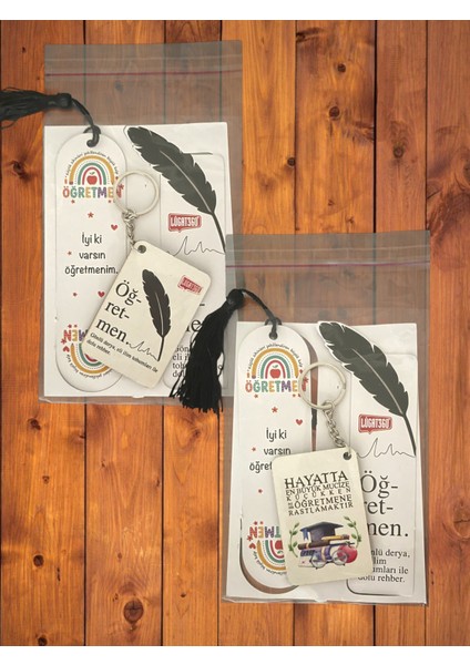 Öğretmenler Gününe Özel Anahtarlık ve Ayraç Hediyesi 5 Adet fiyatları