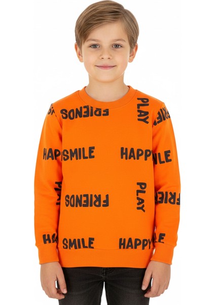 Erkek Çocuk Sweatshirt Baskılı 2 İplik Şardonlu