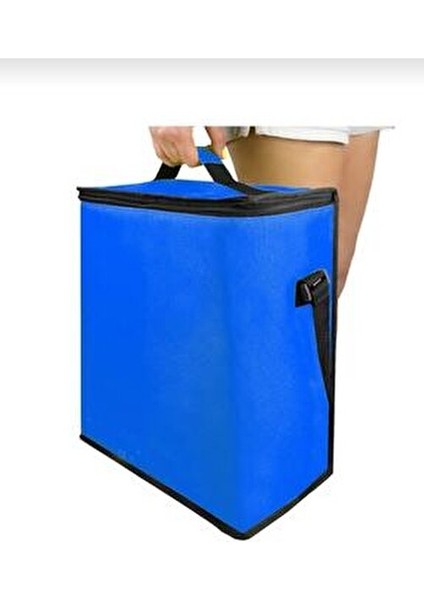 Araç Termosu Çantası Isı Yalıtımlı Mavi Piknik ve Kamp İçin 40x32x20 cm Boyutlarında