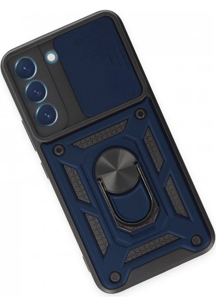 Samsung Galaxy S23 Fe Kılıf Pars Lens Yüzüklü Silikon - Lacivert (K95) modelleri
