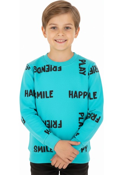 Erkek Çocuk Sweatshirt Baskılı 2 İplik Şardonlu