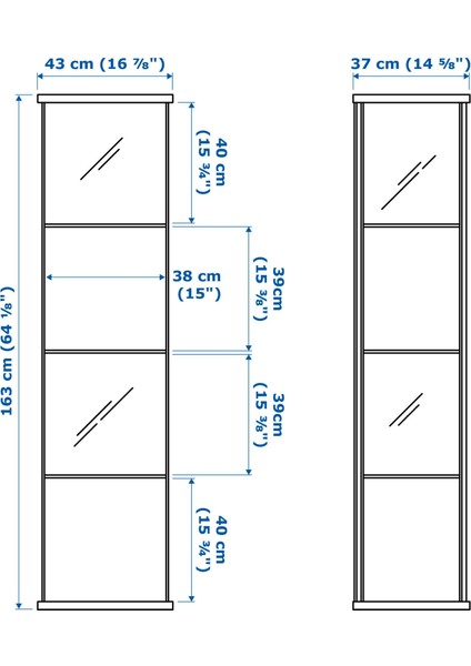 3 RAFLI SADE CAM VİTRİN SİYAH (gümüşlük,kitaplık, sunu,sergi vitrini)