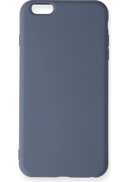 iPhone 6 Plus Kılıf Nano Içi Kadife Silikon - Gri (K95)