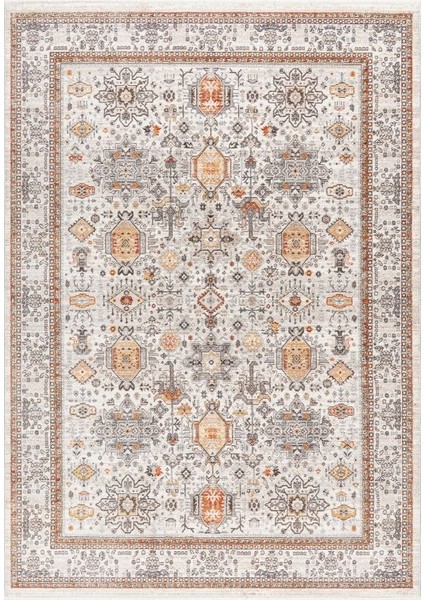 Discovery 1490A Kemik Sarı Salon Oturma Yatak Odası Halısı