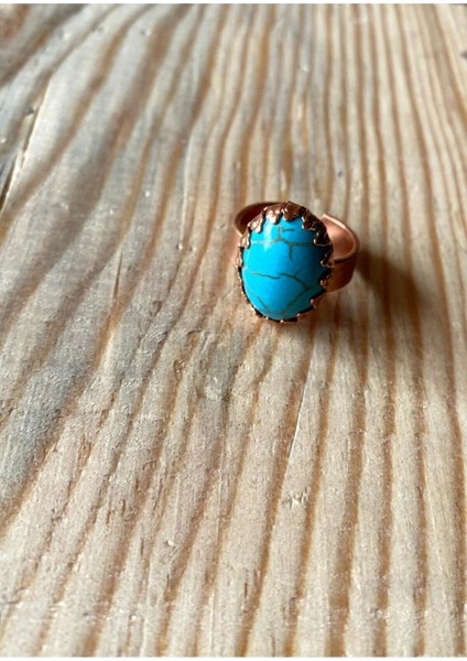 Mavi Taşlı Bakır Yüzük fiyatları