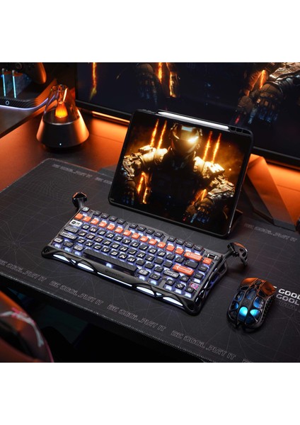 Mercury K1 Pro+X Kablosuz Rgb Işıklı Mekanik Q Gaming Klavye ve Optik Mouse Seti, Cyberflare fiyatları