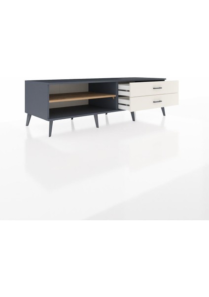 Kronos Tv Ünitesi Tek Raflı 2 Çekmeceli 176X59X51 Antrasit-Çam/aytaşı indirimleri