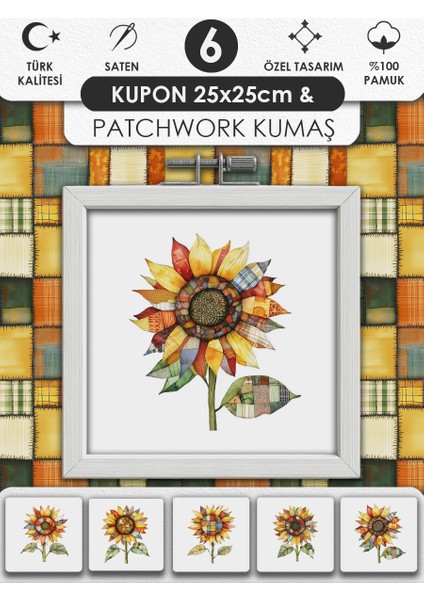 Patchwork Kumaş Seti – Dikiş ve Hobi Için %100 Pamuk Desenli Kumaş Kuponları