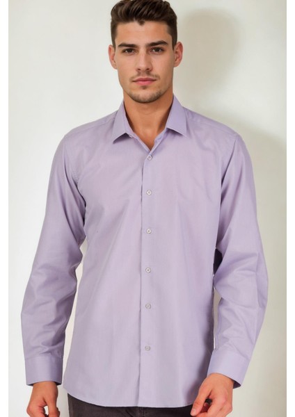 G926 Dewberry Erkek Gömlek-Lila