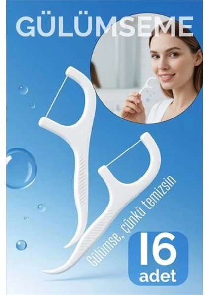 Kürdanlı Diş Ipi 16’lı Paket, Pratik ve Hijyenik Ağız Bakım Aracı fiyatları