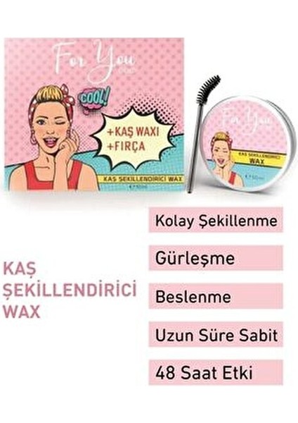 Kaş Şekillendirici Wax ve Kaş Kirpik Serumu 50 ml Uzun Süreli Etkiyle