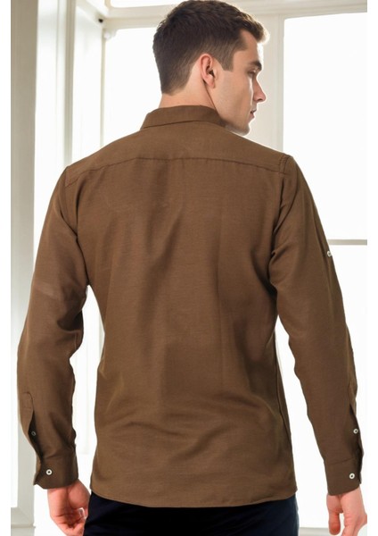 G974 Dewberry Erkek Gömlek-Toprak fiyatları