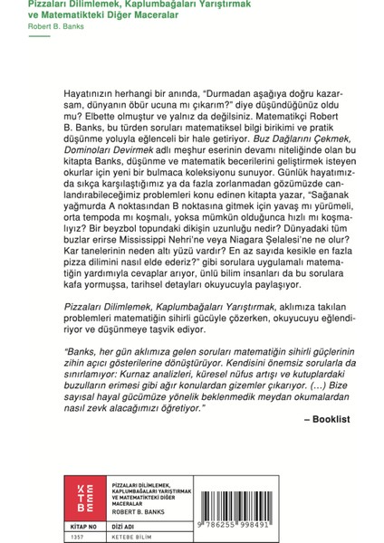 Pizzaları Dilimlemek, Kaplumbağaları Yarıştırmak ve Matematikteki Diğer Maceralar - Robert B. Banks fiyatları
