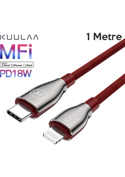 Kuulaa 1mfi Sertifikalı Type-C To Lightning Iphone Pd 18W Şarj KABLOSU-(5775) - ?09?26E5-7G5009