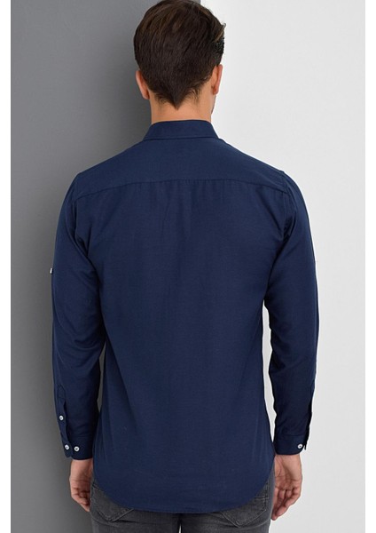 G974 Dewberry Erkek Gömlek-Lacivert fiyatları