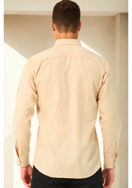 G974 Dewberry Erkek Gömlek-Bej fiyatları