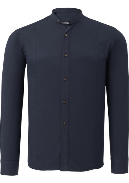 G986 Dewberry Erkek Gömlek-Lacivert