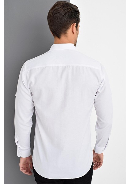 G974 Dewberry Erkek Gömlek-Beyaz modelleri