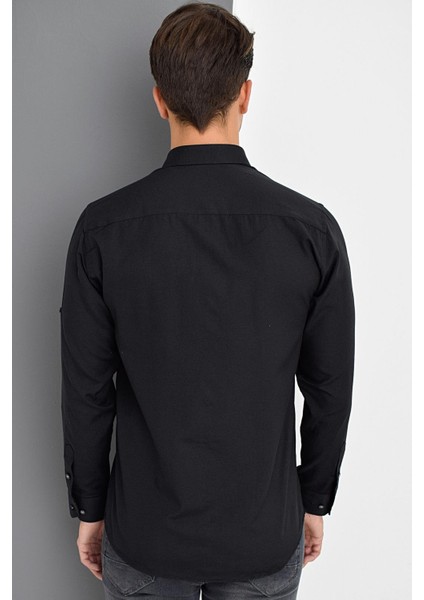 G974 Dewberry Erkek Gömlek-Siyah fiyatları